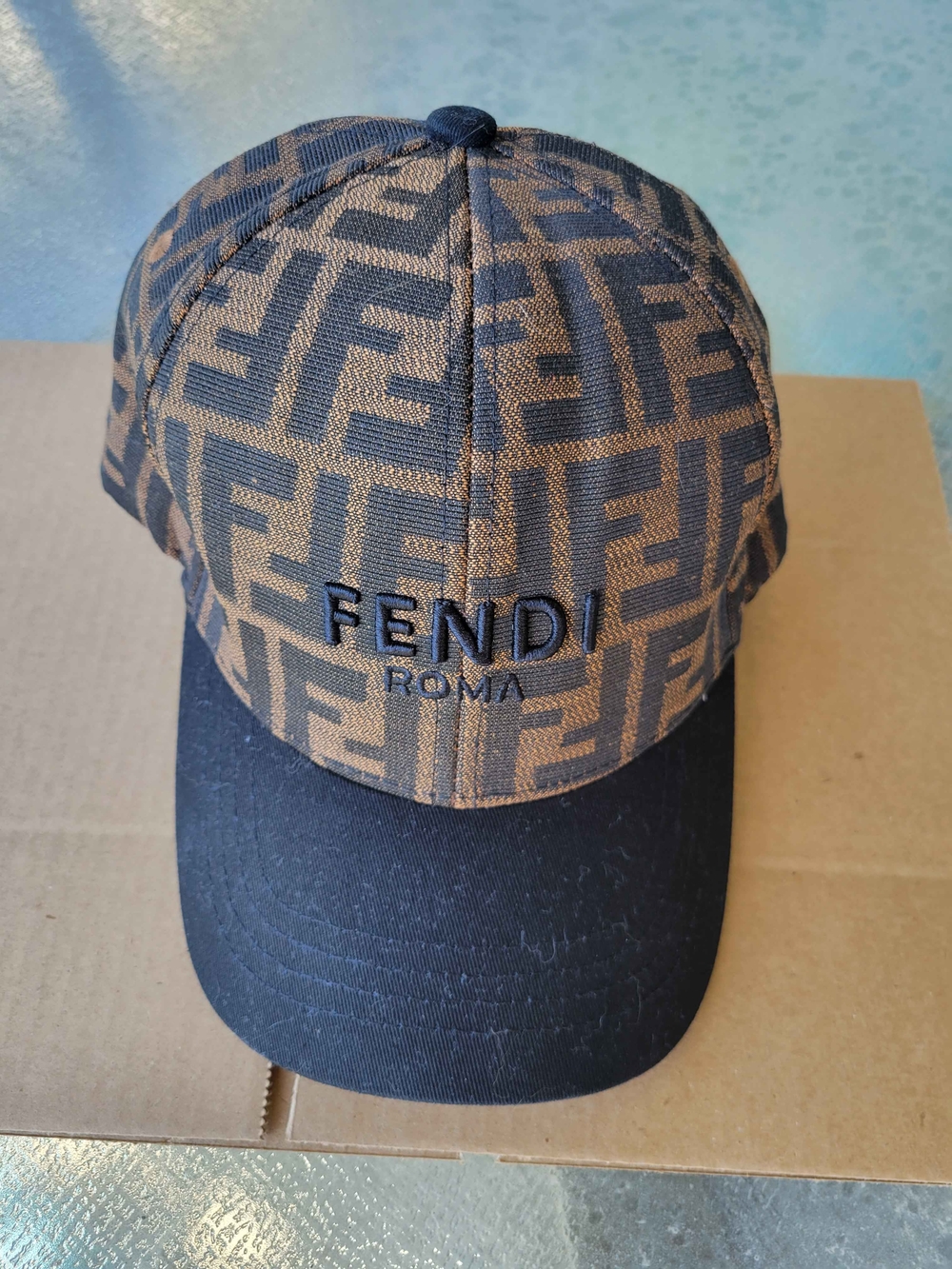 Fendi Roma Brown & Black FF Logo Baseball Cap - Picture 4 of 10